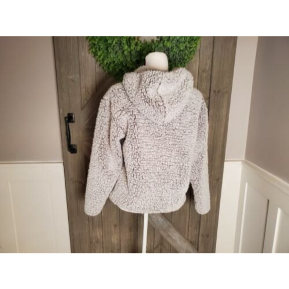 Eddie Bauer Womens Fireside Plush Deep Pile 1/4 Zip Pullover Hoodie Sweatshirt S - Picture 4 of 5